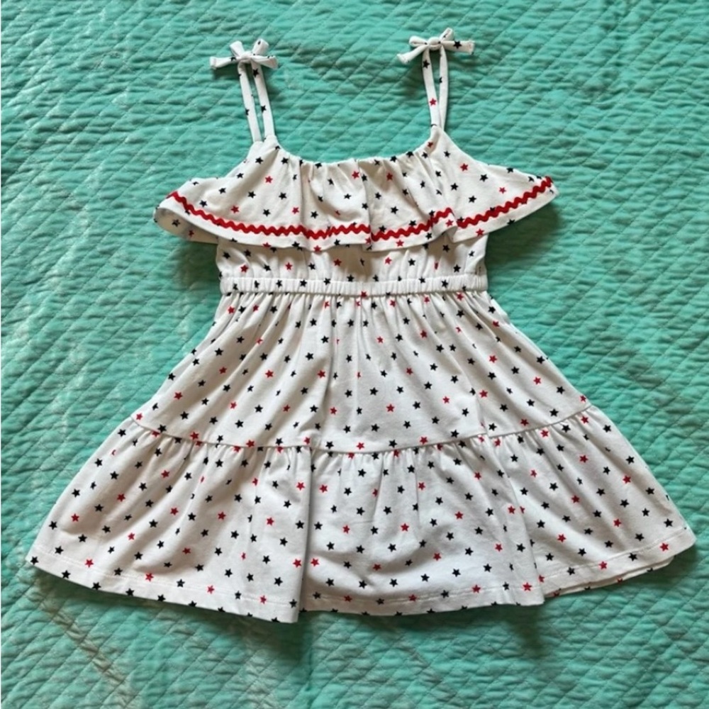 Janie & Jack Star Dress / Red, White and Blue | 2T | EUC